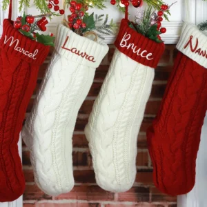 medias navideñas bordadas